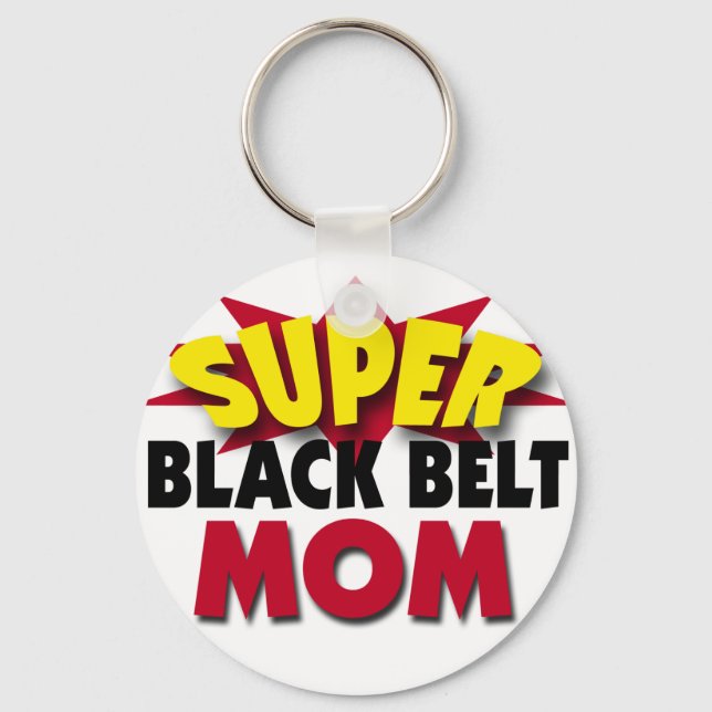 Super Black Belt Mum Key Ring (Front)