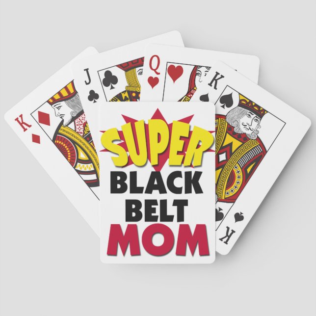 Super Black Belt Mum Playing Cards (Back)