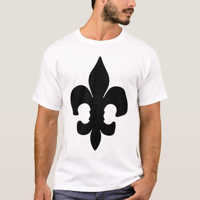 Super Black Fleur de lis T-Shirt (Front)