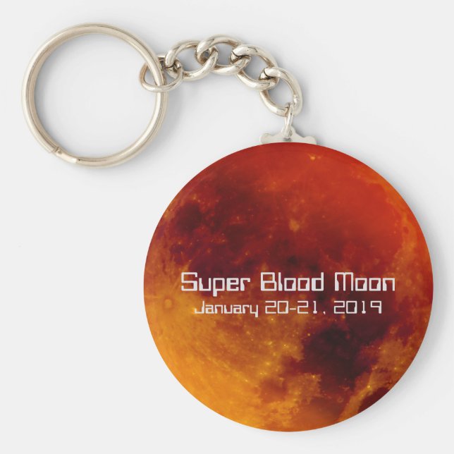 Super Blood Moon Eclipse 2019 Key Ring (Front)
