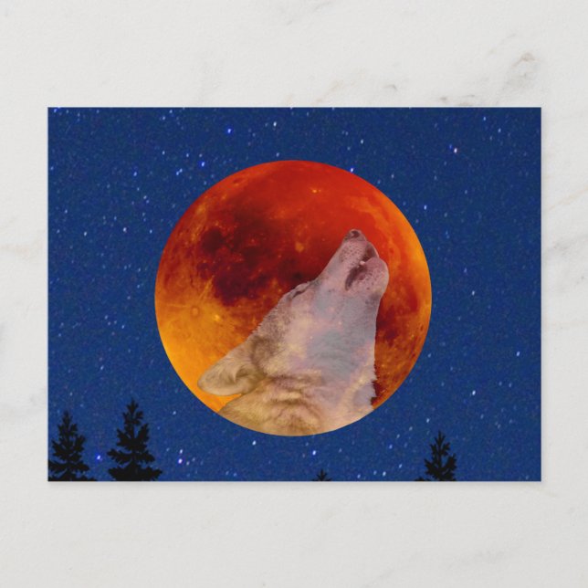 Super Blood Wolf Moon 2019 Postcard (Front)