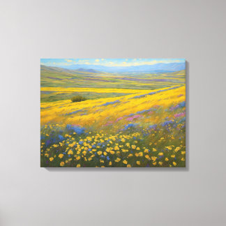 Super Blooms in California, Carrizo Plains Canvas Print