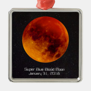 Super Blue Blood Moon 2018 Metal Tree Decoration