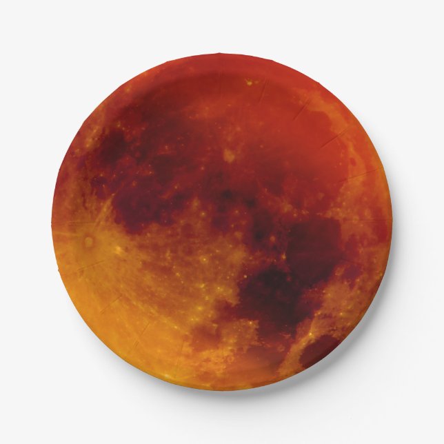 Super Blue Blood Moon Paper Plate (Front)