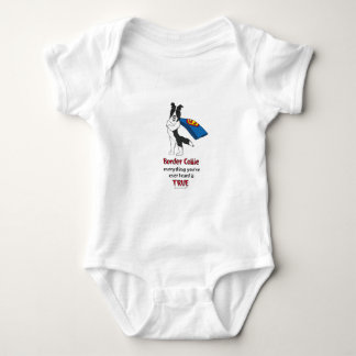 Super Border Collie Black Baby Bodysuit