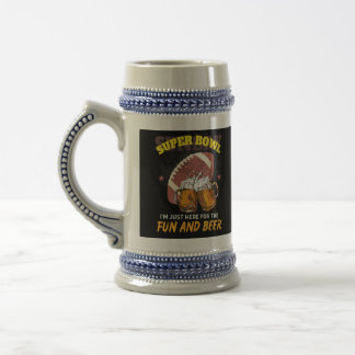 Super Bowl | Just Here For The Fun and Beer Stein