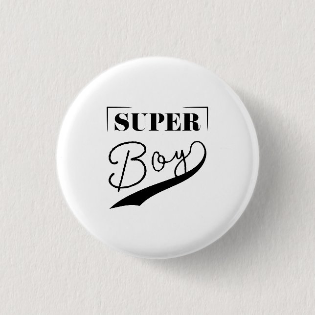 Super Boy 3 Cm Round Badge (Front)