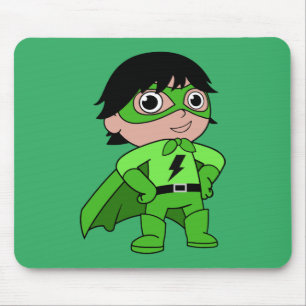 Super Boy Action Hero Mouse Pad