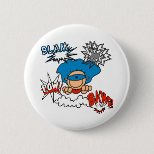 Super Boy Blam Bang Pow 6 Cm Round Badge