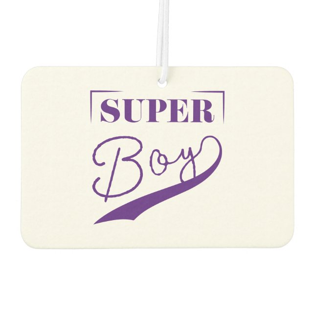 Super Boy Car Air Freshener (Back)