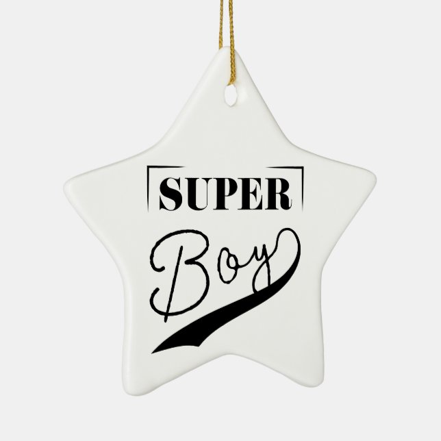 Super Boy Ceramic Tree Decoration (Right)