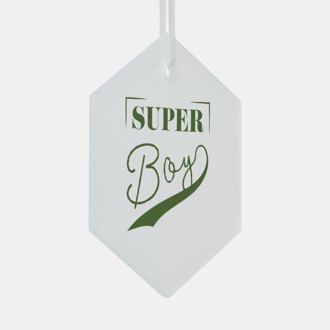 Super Boy Glass Tree Decoration (Front Right)