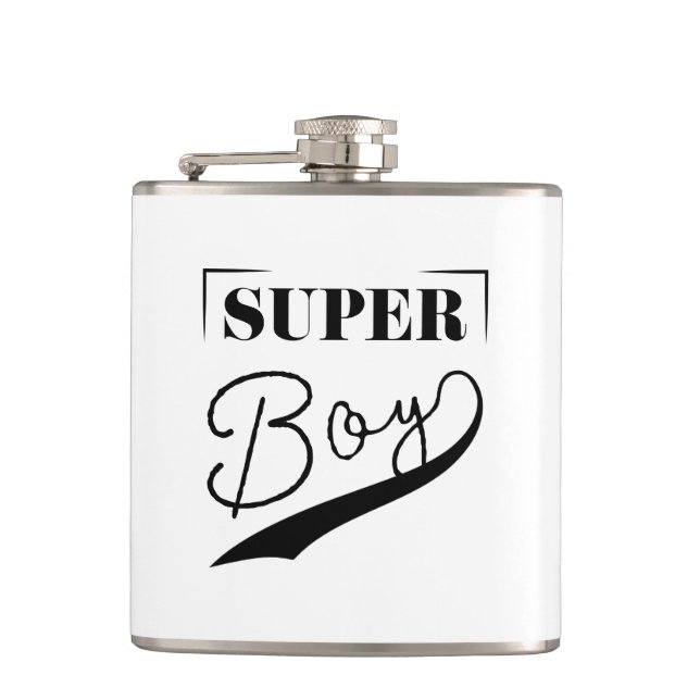 Super Boy Hip Flask (Front)