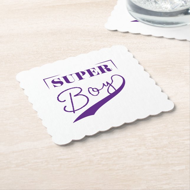 Super Boy Paper Coaster (Angled)