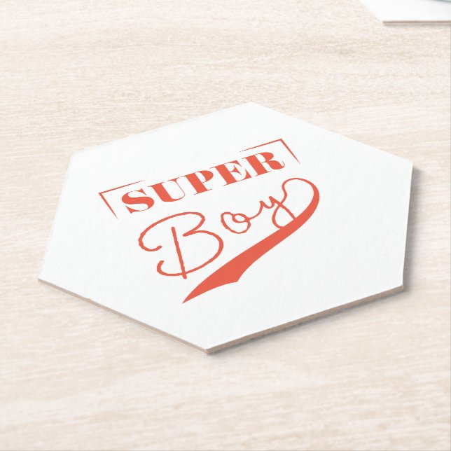 Super Boy Paper Coaster (Angled)
