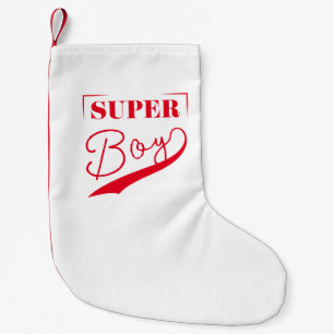 Super Boy Small Christmas Stocking