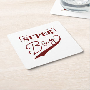 Super Boy Square Paper Coaster