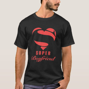 Super Boyfriend Superhero Gift Family Christmas Co T-Shirt