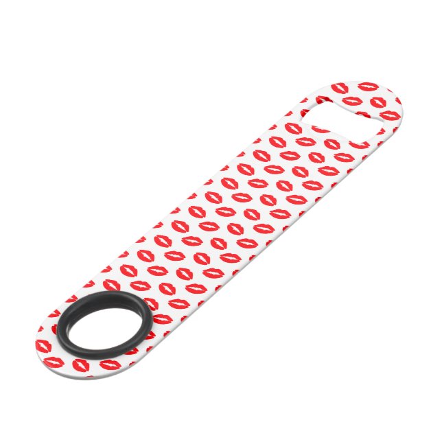 Super Bright Neon Red Lips On White (Front Angled)
