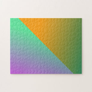 Super Bright Two Tone Geometrical Triangle Jigsaw Puzzle