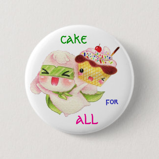 Super bunny bun with cute cupcake 6 cm round badge
