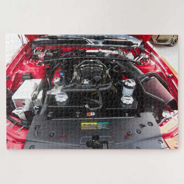 super car engine puzzle (Horizontal)