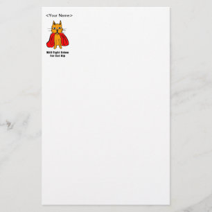 Super Cat Fight Crime For Catnip ( add your name ) Stationery