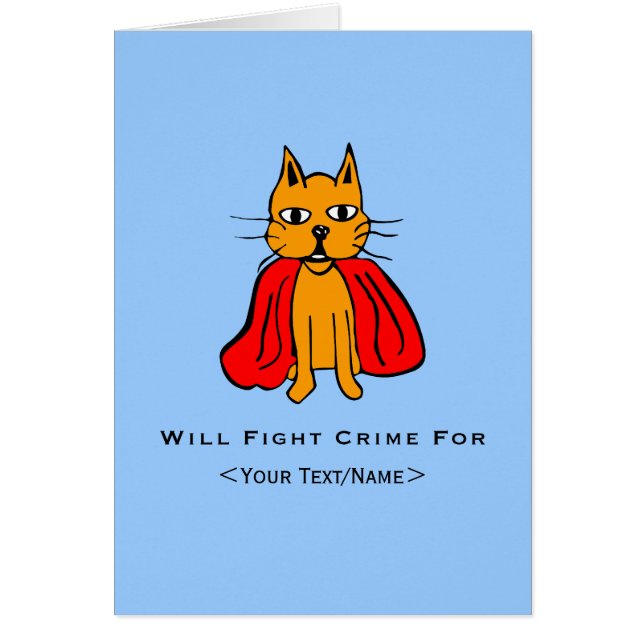 Super Cat Fight Crime For <Your Text/Name> (Front)
