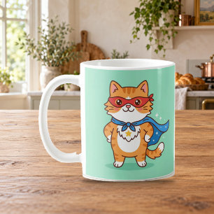 Super Cat Hero Cute Cartoon Mug