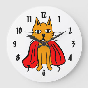 Super Cat Large Clock
