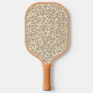 Super Chic Beige Cheetah Print Pickleball Paddle