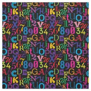 Super Colourful ABCs and 123s Fabric