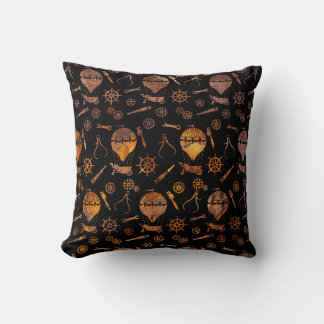 Super Colourful Rust Steampunk Balloons Theme Cushion