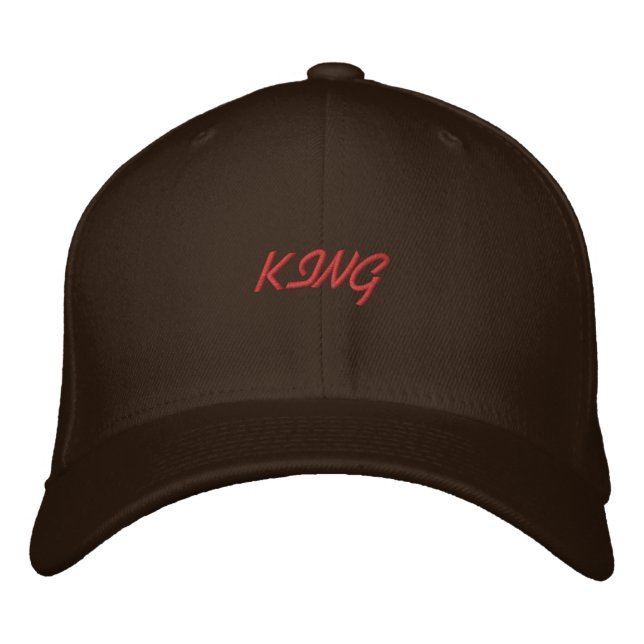 Super comfortable Basic Flexfit Wool King text Embroidered Hat (Front)