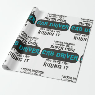 Super Cool Cab Driver Wrapping Paper