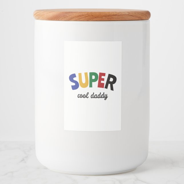 Super cool daddy food label (Front)