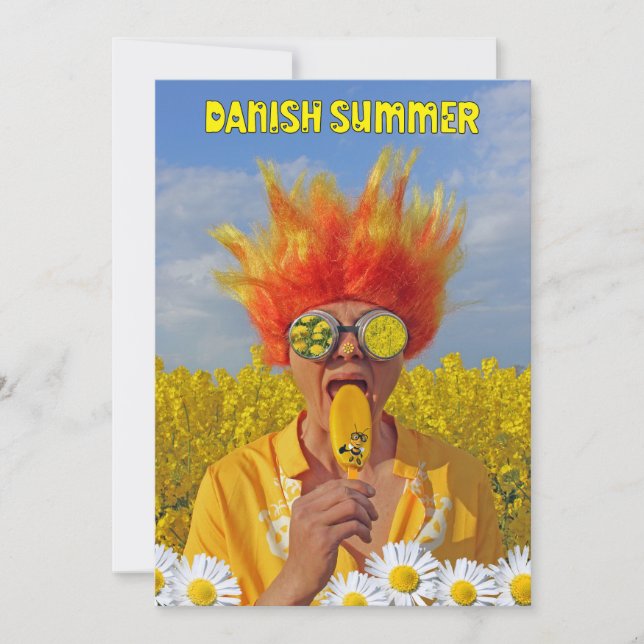 Super Cool Danish Summer Greeting Card! Card (Front)