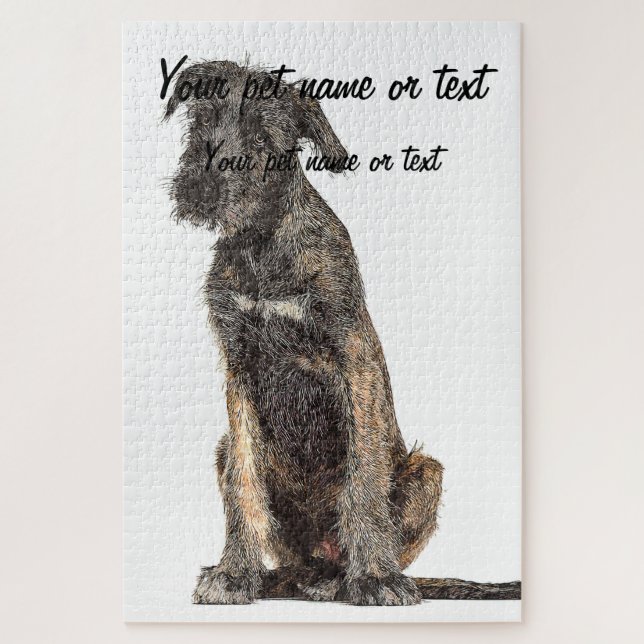 Super Cool Irish Wolfhound Dog Jigsaw Puzzle (Vertical)