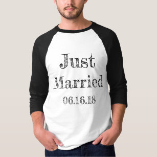 Super Cool Just Married groom white and black T-Shirt