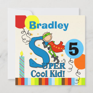 Super Cool Kid Customised Birthday Invites