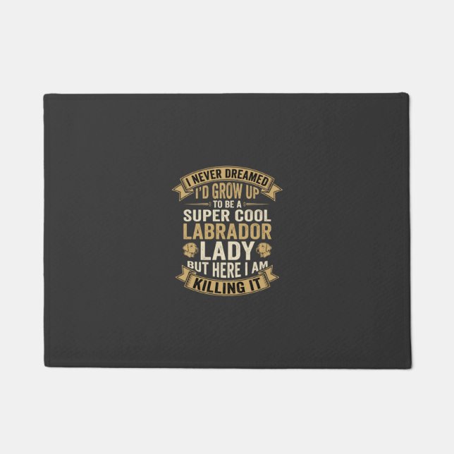 Super Cool Labrador Lady Dog Lover Doormat (Front)