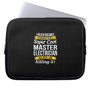 Super Cool Master Electrician Funny Gift Laptop Sleeve