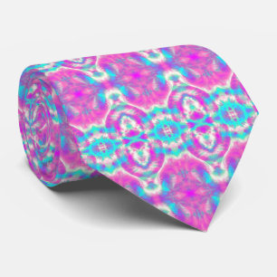 Super Cool Pink and Blue Abstract Pattern Tie
