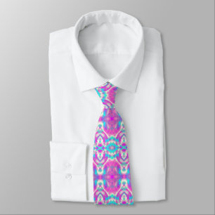 Super Cool Pink and Blue Abstract Pattern Tie