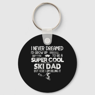Super Cool Ski Dad T Shirt Gift Skiing Sports Kill Key Ring