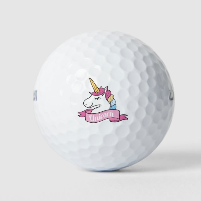 Super Cool Unicorn Golf Balls (Front)