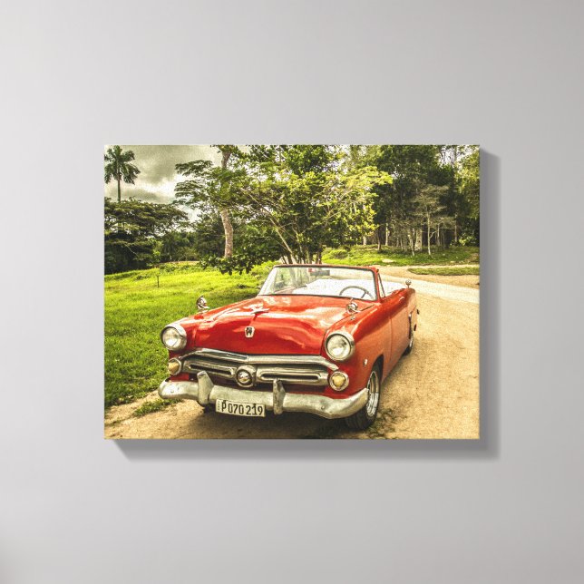 Super Cool Vintage Thunderbird Automobile Canvas Print (Front)