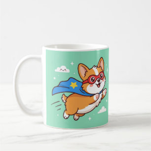 Super Corgi Hero Flying Cartoon Mug