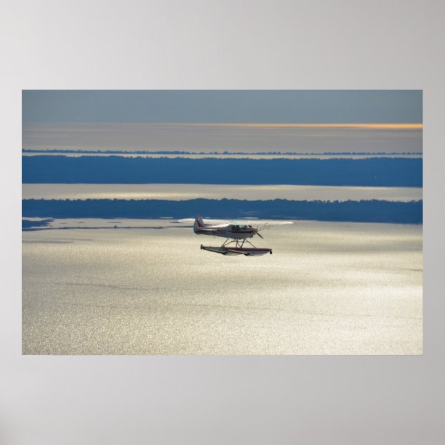 Super Cub over Ochlockonee Bay Poster (Front)