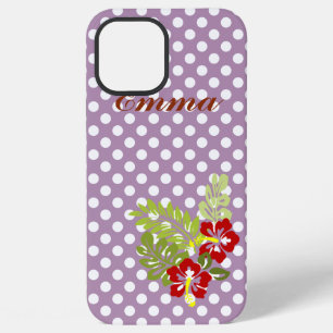 Super Cute and Girly Polka Dot Pattern Monogram iPhone 12 Pro Max Case